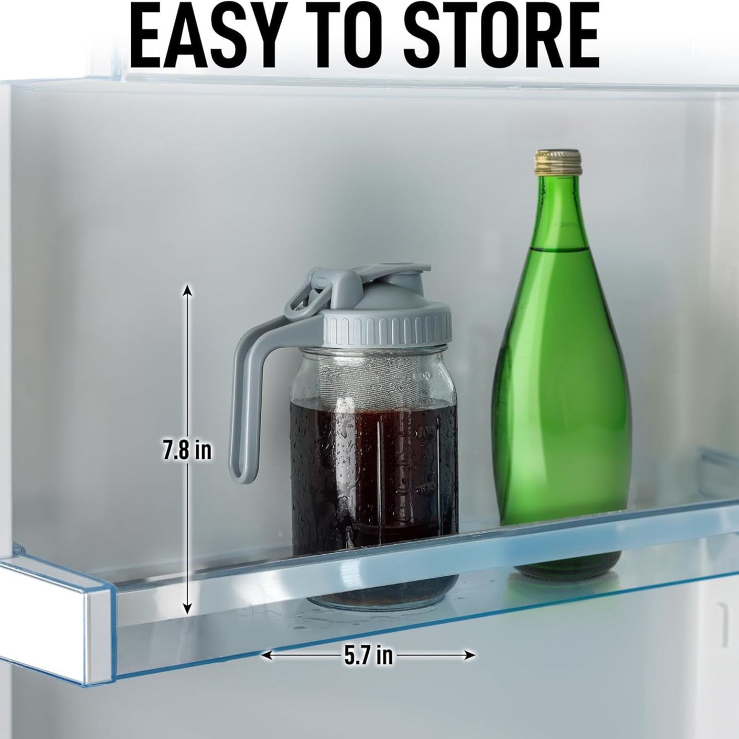 Cold Brew Pitcher 32 oz, Gray