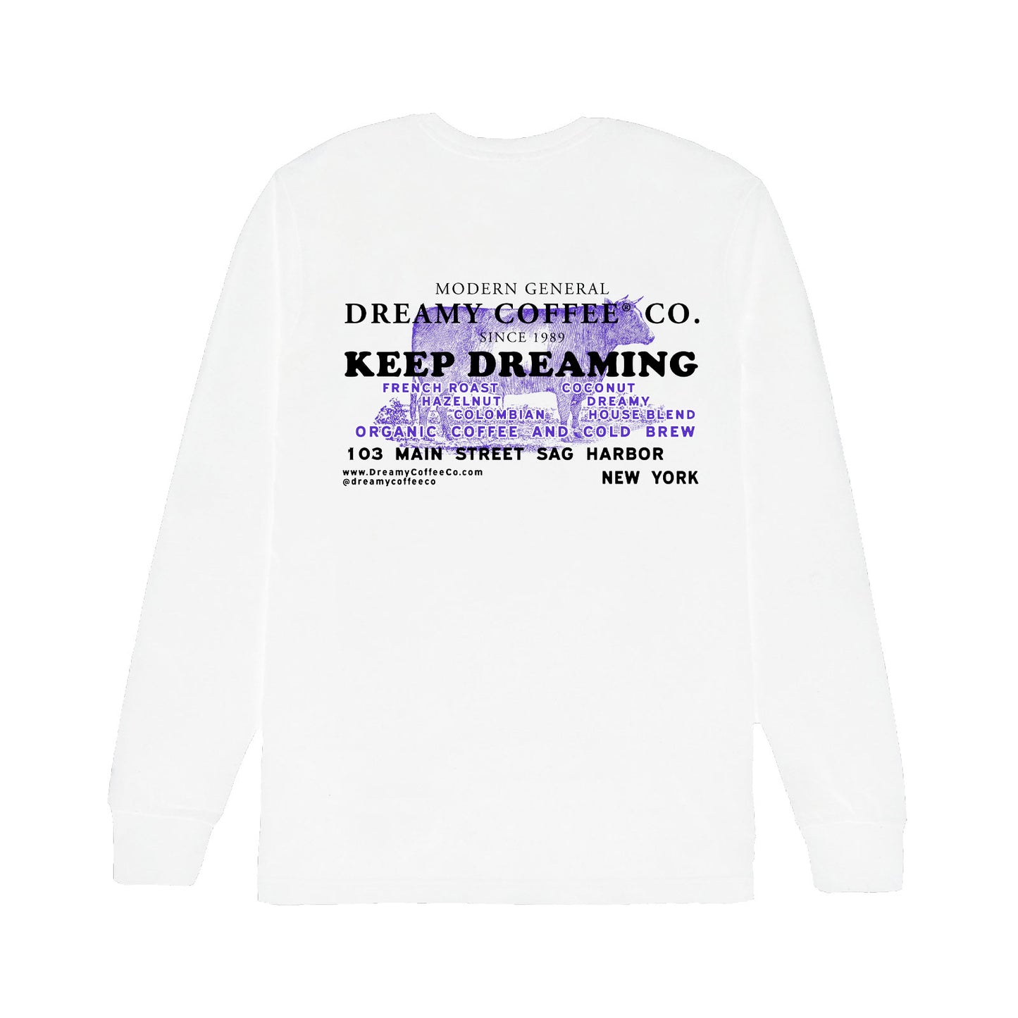 Keep Dreaming Long Sleeve T-Shirt in White